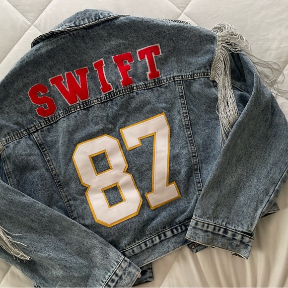 Travis Kelce & Taylor Swift - KC Football Jacket - Picture 2 of 2